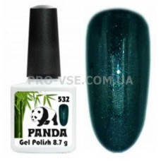 Гель-лак PANDA 532 (темный бирюзово-синий, микроблеск) 8.7г