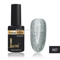 Гель-лак LUMINA lux №007 серебристо-розовые блестки, 8мл
