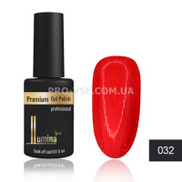 Гель-лак LUMINA lux №032 оранжево-красный, эмаль 8мл
