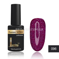 Гель-лак LUMINA lux №096 темная фуксия, голографические микроблестки 8мл