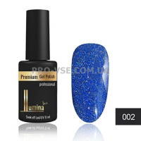 Гель-лак LUMINA lux DISCO FASHION №02 светоотражающий синий, блестки 8 мл