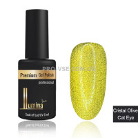 Гель-лак Cristal Olive Cat Eye Lumina Lux, магнитный 8мл  