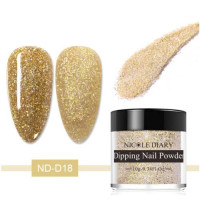 DIP-пудра NicoleDiary ND-D18 золотая, бльостки 10г