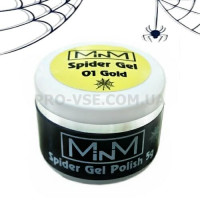 Гель-краска паутинка №01 Золото M-in-M SpiderGel Gold 5 мл
