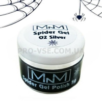 Гель-краска паутинка №02 Серебро M-in-M SpiderGel Silver 5 мл