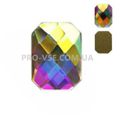 Стразы фигурные Crystal AB Прямоугольник 2шт 4х6 мм EsVorp