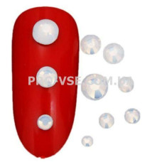 Стразы Белый опал Микс размер SS3 -SS16 100 шт