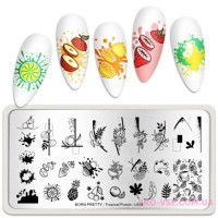 Пластина для стемпинга BornPretty Tropical Punch L008