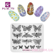 Пластина для стемпинга KADS FLOWER 015