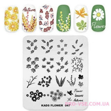 Пластина для стемпинга KADS FLOWER 047