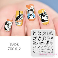 Пластина для стемпинга KADS ZOO 012