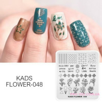 Пластина для стемпинга KADS FLOWER 048