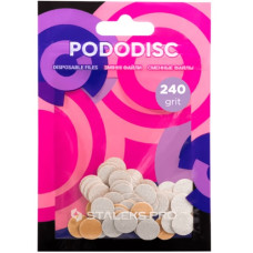 Змінні файли білі для педикюрного диска 240 грит STALEKS PRO PODODISC XS 50 шт PDF-10-240w