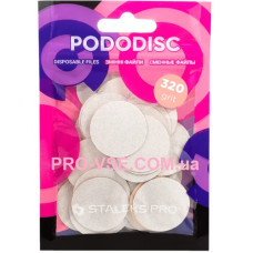 ЗМІННІ ФАЙЛИ БІЛІ ДЛЯ ПЕДИКЮРНОГО ДИСКА 320 ГРИТ STALEKS PRO PODODISC L 50 ШТ PDF-25-320W