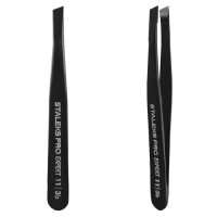 Пінцет для брів STALEKS PRO EXPERT 11 TYPE 3 Black TE-11/3b