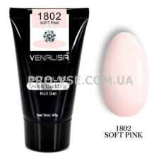 Поли гель (Poly Gel) Venalisa 1802 Soft Pink, нежный розовый 45 г