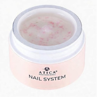 ATICA Builder Gel Floral 01 15мл молочний гель з рожевими сухоцвітами