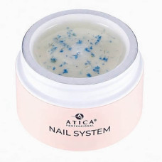 ATICA Builder Gel Floral 02 15мл молочний гель з синіми сухоцвітами
