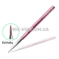 Кисть круглая 000 колонок Kolinsky, розовая конструктор 
